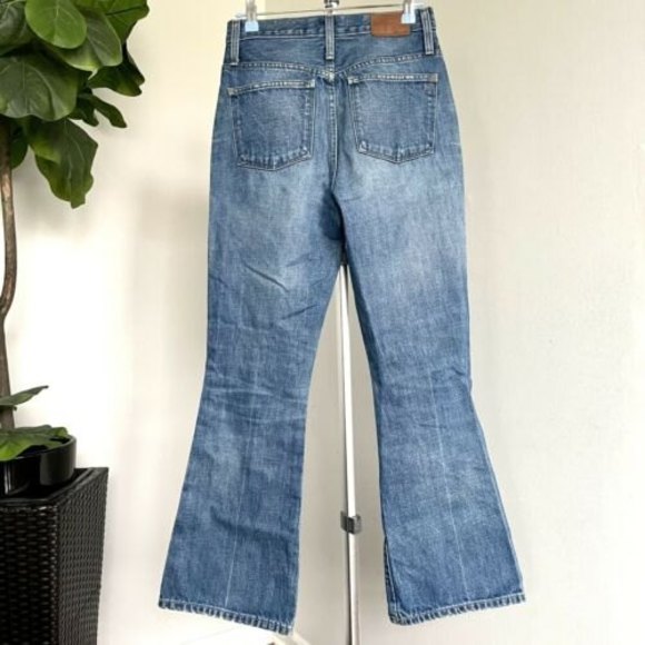 Madewell Women’s High-rise Rigid Flare Distressed Ripped Jeans 25 - Picture 8 of 12